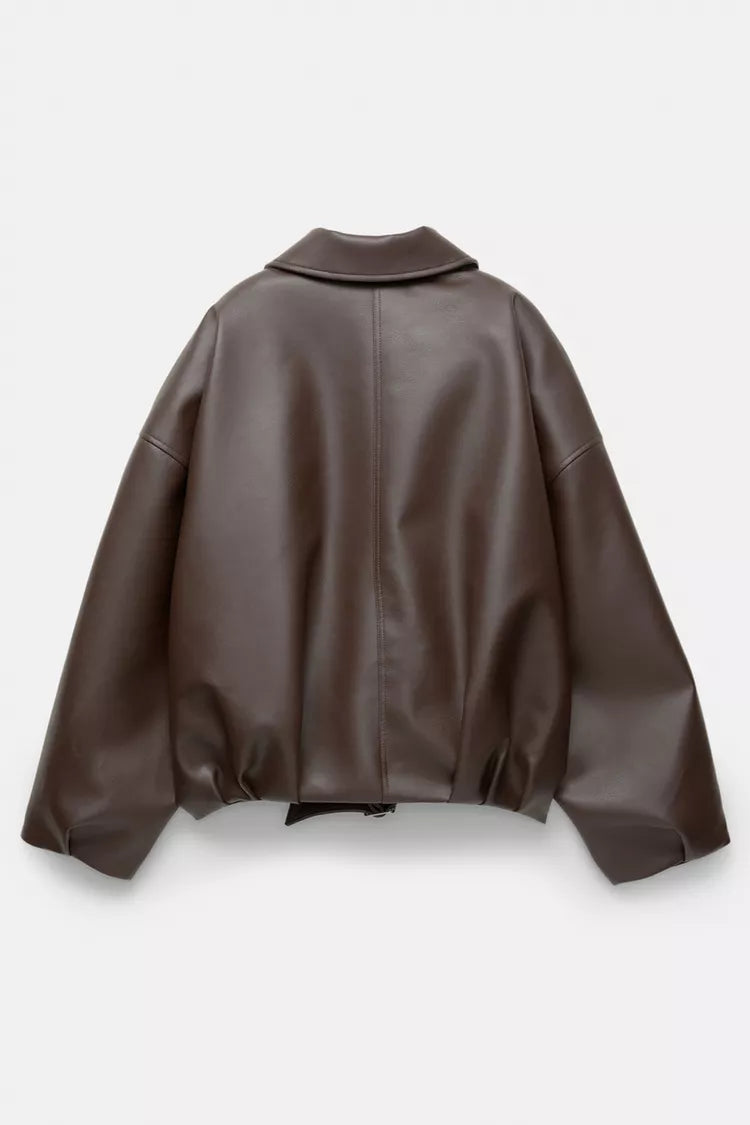 Virale PULL&BEAR Lederjacke