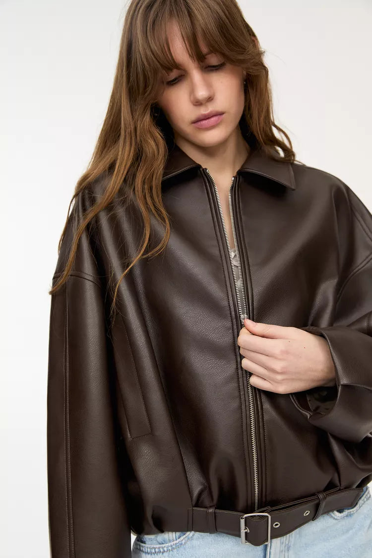 Virale PULL&BEAR Lederjacke