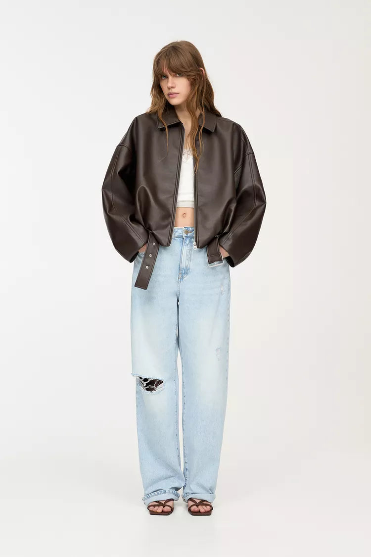 Virale PULL&BEAR Lederjacke