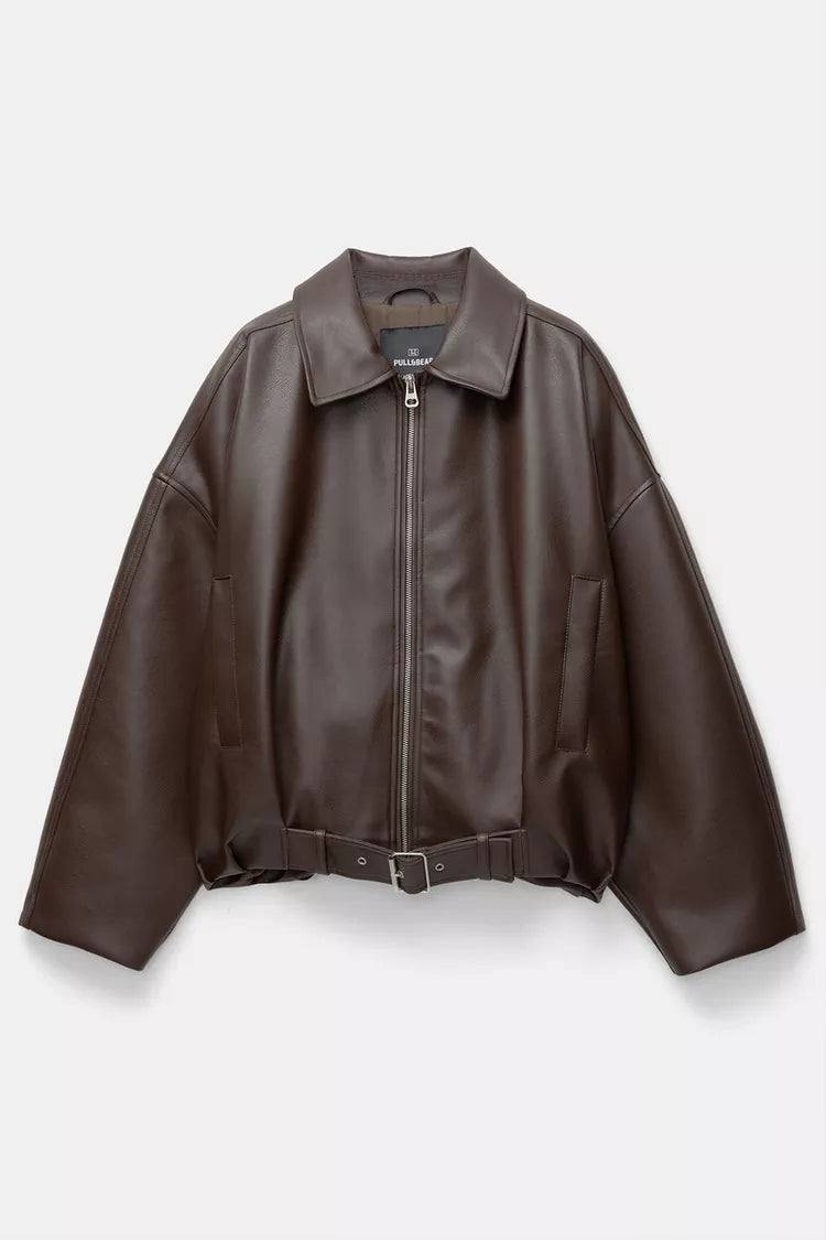 Virale PULL&BEAR Lederjacke