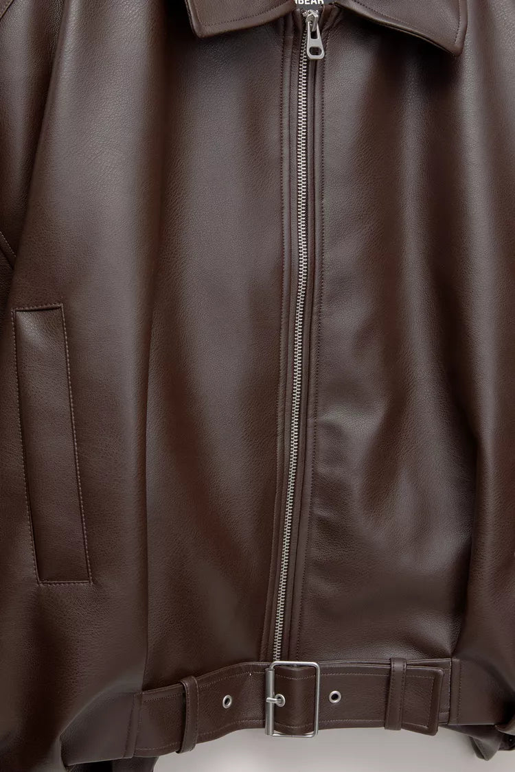 Virale PULL&BEAR Lederjacke