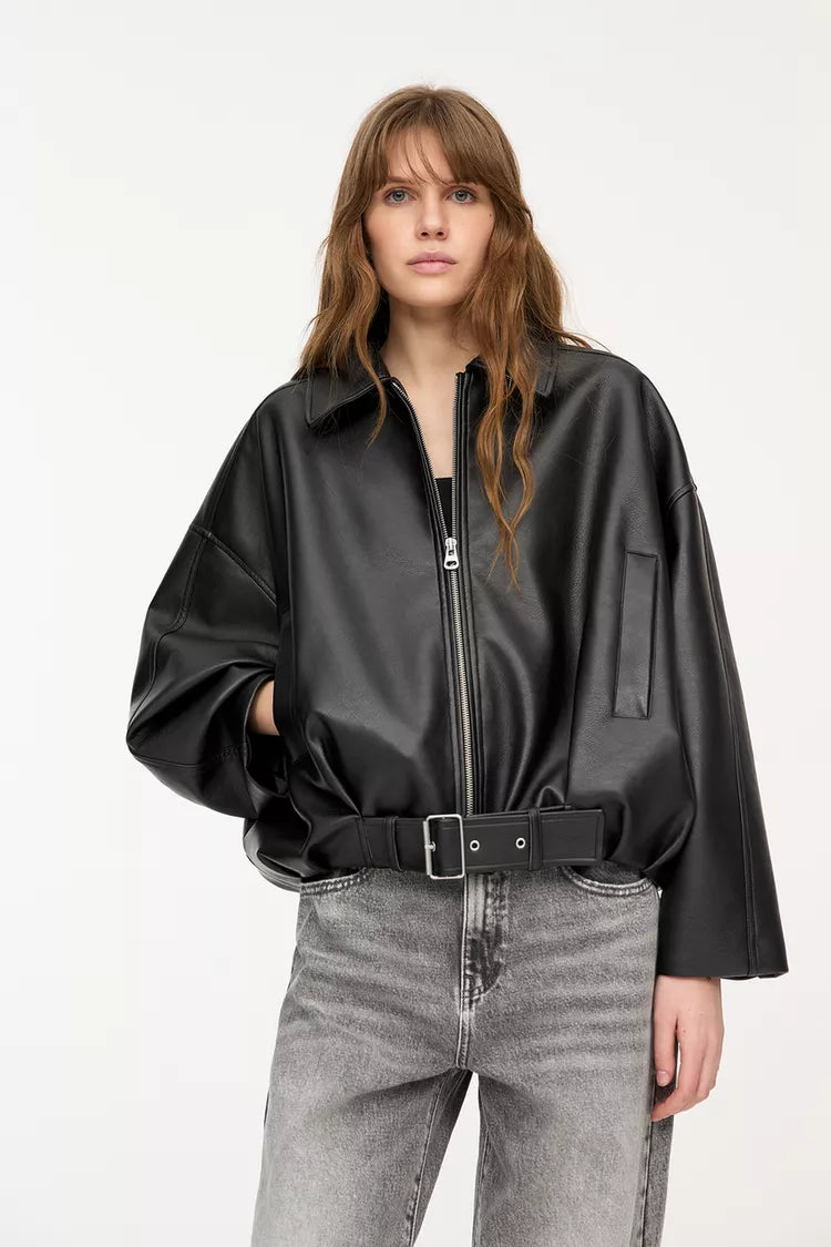 Virale PULL&BEAR Lederjacke