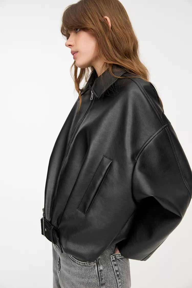 Virale PULL&BEAR Lederjacke