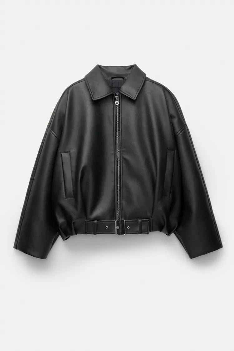 Virale PULL&BEAR Lederjacke