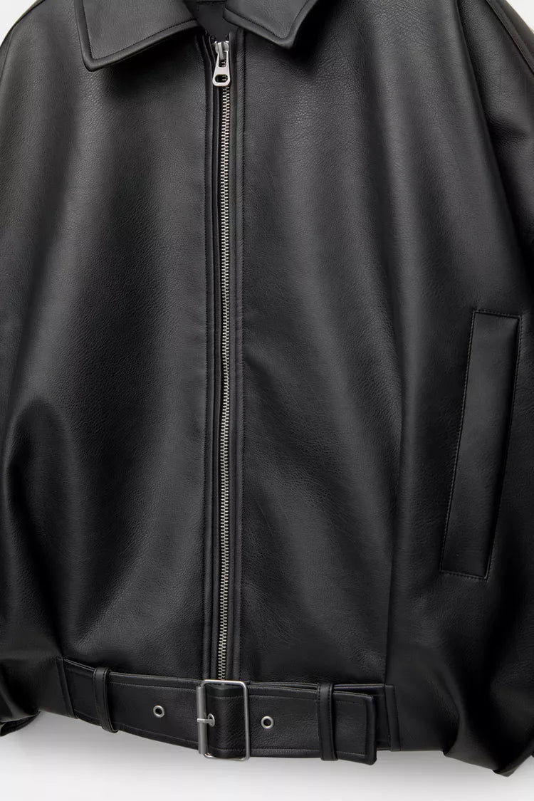 Virale PULL&BEAR Lederjacke