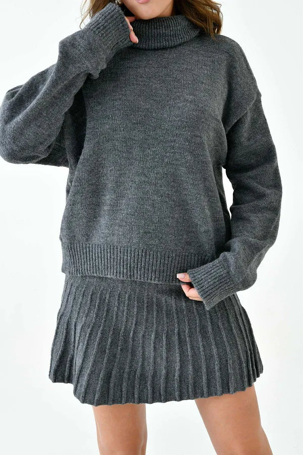 Oversized Rollkragenpullover-Set